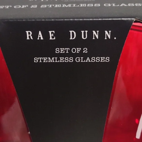 Rae Dunn Mr And Mrs Claus Stemless Glasses - Picture 3 of 6